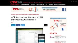 
                            4. ADP Accountant Connect - 2019 Innovation Award Finalist