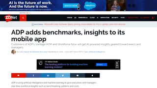 
                            7. ADP adds benchmarks, insights to its mobile app | ZDNet