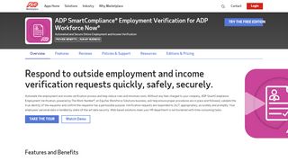 
                            8. ADP SmartCompliance® Employment Verification for ADP Workforce ...