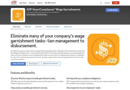 
                            6. ADP SmartCompliance® Wage Garnishments ... - ADP Marketplace