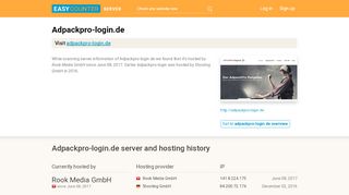 
                            9. Adpackpro-login.de server and hosting history - Easy Counter