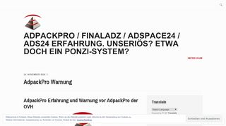 
                            6. AdpackPro Warnung – AdpackPro / FinalAdz / …