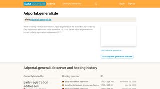 
                            8. Adportal.generali.de server and hosting history