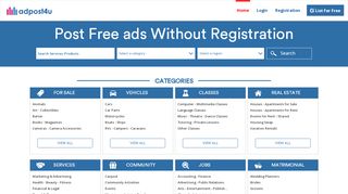 
                            9. AdPost4u | Free Ad Posting Classifieds Website Without ...