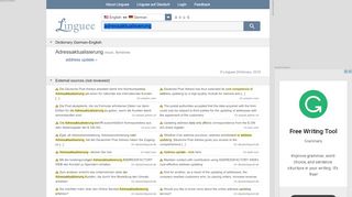 
                            7. Adressaktualisierung - English translation – Linguee