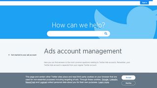 
                            4. Ads account management - Twitter for Business