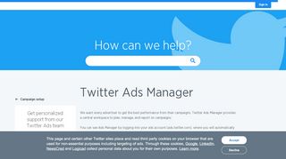 
                            2. Ads Manager - Twitter for Business