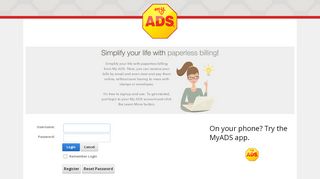 
                            8. ADS Security - MyADS Login Page