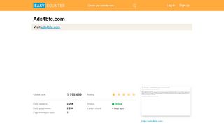 
                            6. Ads4btc.com: Website Unavailable - Easy Counter