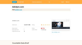
                            5. Ads4pro.com: ads4pro.com - Easy Counter