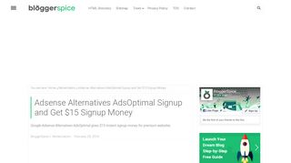 
                            2. Adsense Alternatives AdsOptimal Signup and Get $15 Signup ...