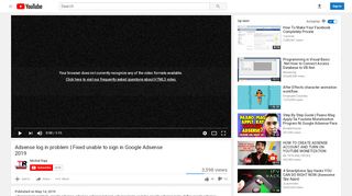 
                            6. Adsense log in problem | Fixed unable to sign in Google ...