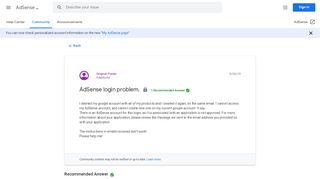 
                            8. AdSense login problem. - Google Product Forums