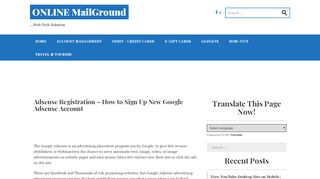 
                            7. Adsense Registration - How to Sign Up New Google …