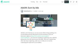 
                            8. AdsOK: Earn by Ads — Steemit