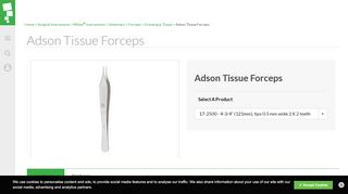 
                            8. Adson Tissue Forceps - integralife.com