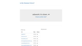 
                            6. adswork.it is down. - Is My Website Online?