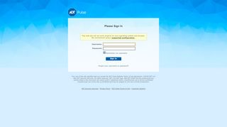 
                            4. ADT Pulse(TM) Interactive Solutions - Sign In