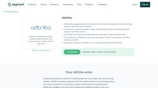 
                            2. Adtriba Attribution Integration · Segment