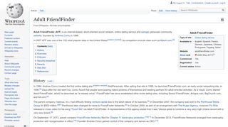 
                            6. Adult FriendFinder - Wikipedia