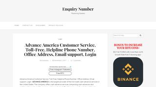 
                            5. Advance America Customer Service, Toll-Free, Helpline ...