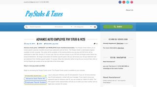 
                            5. Advance Auto Employee Pay stub & W2s | Paystubs & Taxes