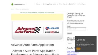 
                            6. Advance Auto Parts Application - Job Application Center