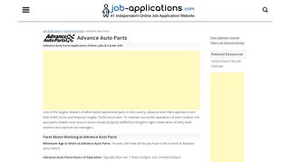 
                            3. Advance Auto Parts Application, Jobs & Careers Online