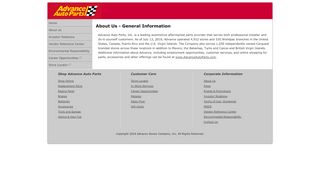 
                            8. Advance Auto Parts Corporate Site - Service Is Our Best Part