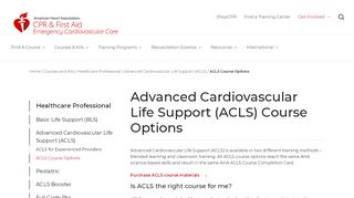 
                            5. Advanced Cardiovascular Life Support (ACLS) Course Options ...