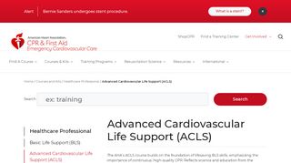 
                            1. Advanced Cardiovascular Life Support (ACLS) - cpr.heart.org