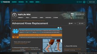 
                            1. Advanced Knee Replacement | Half-Life Wiki | FANDOM powered by ...