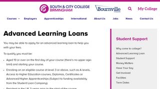 
                            6. Advanced Learning Loan - South and City College Birmingham