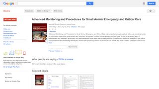 
                            9. Advanced Monitoring and Procedures for Small Animal Emergency and ...