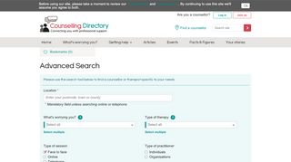 
                            2. Advanced Search - Counselling Directory