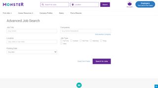 
                            4. Advanced Search - Monster.com