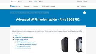 
                            3. Advanced WiFi modem guide - Arris SBG6782