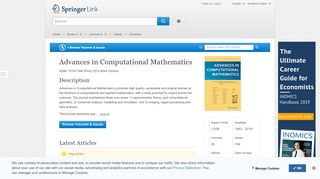 
                            3. Advances in Computational Mathematics - Springer