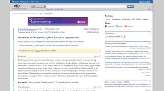 
                            8. Advances in therapeutic options for portal hypertension - NCBI