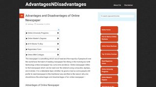 
                            7. Advantages and Disadvantages of Online Newspaper