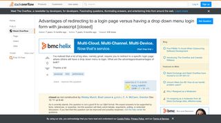 
                            7. Advantages of redirecting to a login page versus having a drop ...