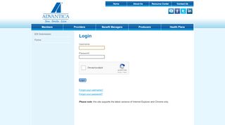 
                            4. Advantica Benefits - BenefitManagers - Login