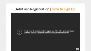 
                            5. AdvCash Registration | How to Sign Up