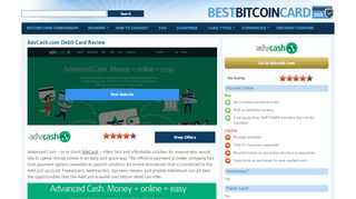 
                            6. AdvCash.com Debit Card Review | Best Bitcoin Card 2019 ...