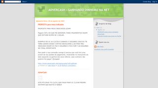 
                            3. ADVERCASH - GANHANDO DINHEIRO NA NET