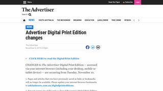 
                            5. Advertiser Digital Print Edition changes | Adelaide Now