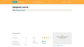 
                            1. Advgestor.com.br: Coming Soon - Easy Counter