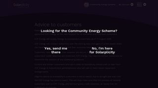 
                            1. Advice to customers - Solarplicity