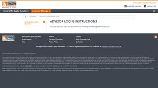 
                            1. Advisor Login Instructions | Griffin Capital