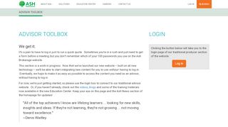 
                            2. Advisor Toolbox - Ash Brokerage